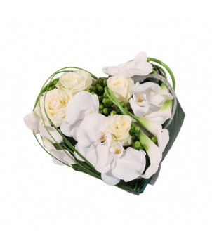 COEUR DE FLEURS DEUIL AMARÉA - ENVOYER DES FLEURS