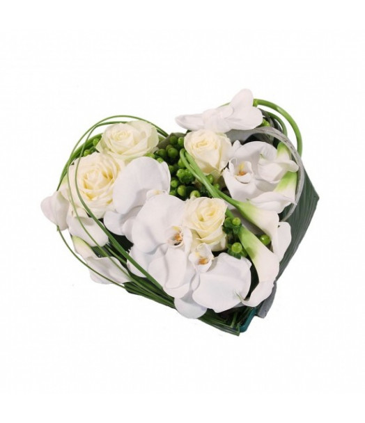 COEUR DE FLEURS DEUIL AMARÉA - ENVOYER DES FLEURS COEUR DE FLEURS DEUIL AMARÉA - ENVOYER DES FLEURS