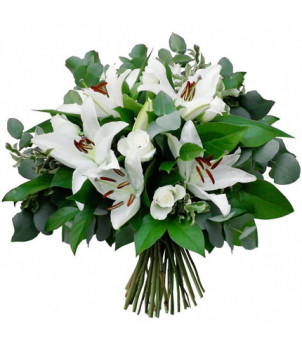 BOUQUET DE FLEURS PURETÉ LYS AND LOVE - ENVOYER DES FLEURS