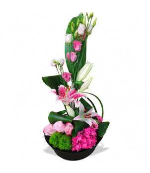 COMPOSITION DE FLEURS FOLIE DOUCE - ENVOYER DES FLEURS