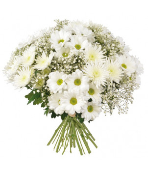BOUQUET DEUIL PENSÉE DOM - ENVOYER DES FLEURS