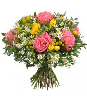 BOUQUET DE FLEURS HAPPINESS DOM - ENVOYER DES FLEURS