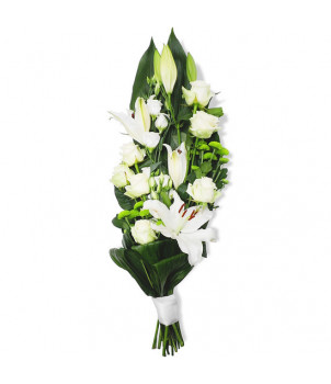 GERBE MAIN DEUIL SERENA - ENVOYER DES FLEURS