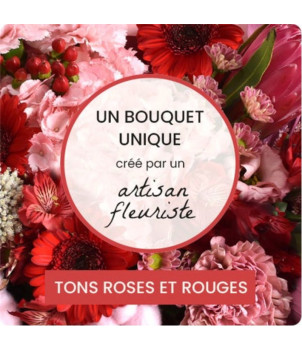 BOUQUET DE FLEURS ROUGE DU FLEURISTE