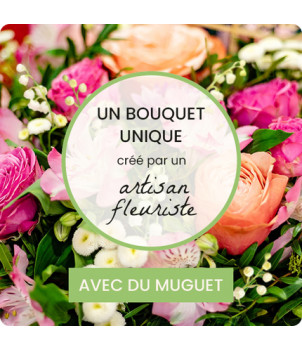 BOUQUET DU FLEURISTE AVEC MUGUET