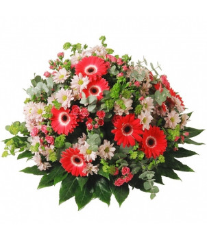COUSSIN DE FLEURS DEUIL INTEMPOREL - ENVOYER DES FLEURS