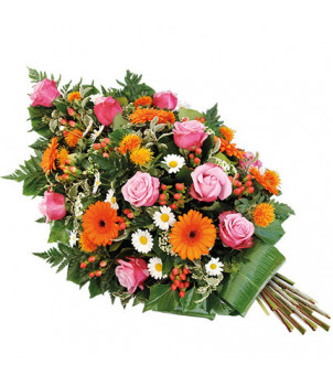 GERBE DE FLEURS DEUIL COMPASSIO - ENVOYER DES FLEURS