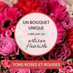BOUQUET DE FLEURS ROUGE DU FLEURISTE TOM