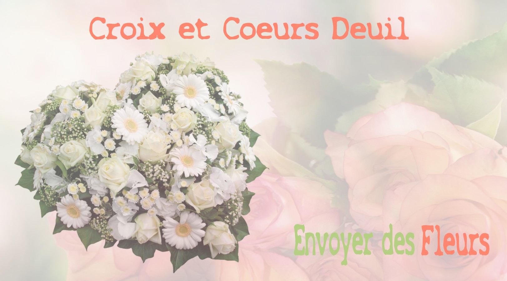 Les Coeurs et Croix de fleurs deuil - LIVRAISON FLEURS DEUIL A BÉSIGNAN 26
